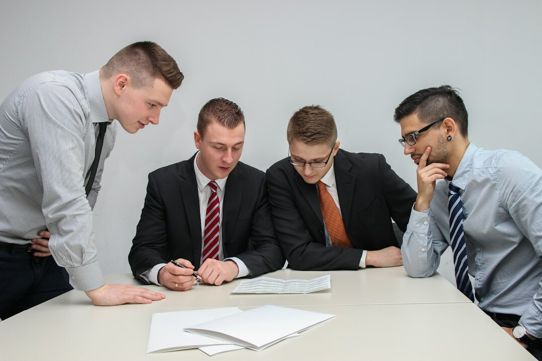 corporate team meeting in office